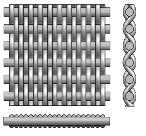 Reverse plain Dutch weave